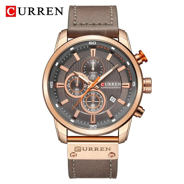 Top Brand Curren Men Watch with Chronograph Sport Waterproof Clock Mens Watches Military Luxury Men's Wrist Watch Analog Quartz