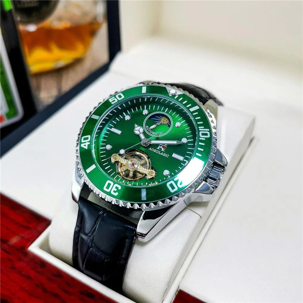 Series of Watches for Men, Fully Automatic Mechanical Watches, Hollow Design, Waterproof, High-End, Light Luxury, Fashionable, Business Casual, Simple, Stylish, Social, Young Men's Watches, Men's Models