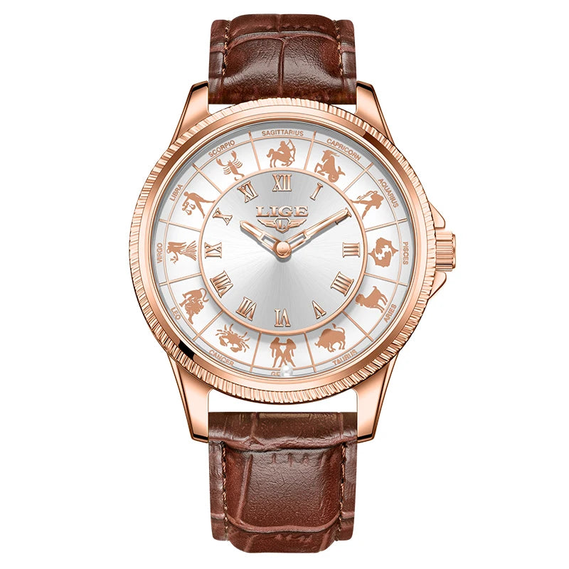 LIGE 2026 Top brand luxury watches mens Features quartz luminous leather fashion Men's watches mens wristwatch reloj hommes+BOX