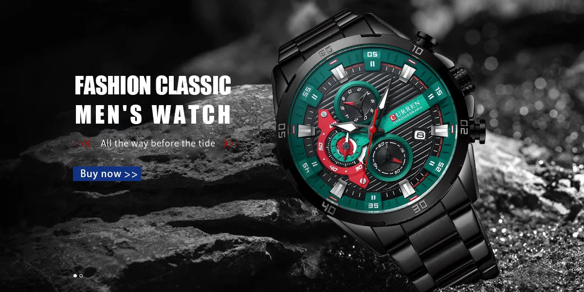 CURREN 8402 Men's Stainless Steel Watch Creative Fashion Luminous Dial with Chronograph Leisure Luxury Men's Watch reloj hombre