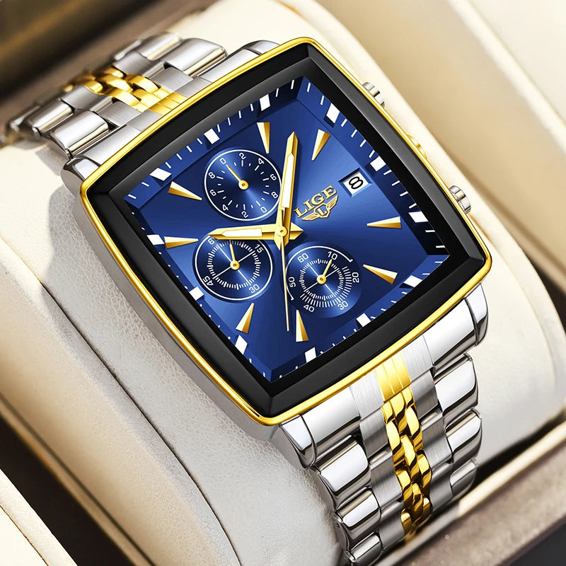 LIGE 2026 Top Brand Luxury Watches For Men Fashion Casual Quartz Wristwatches Waterproof Luminous Steel Mens Watch Couple Reloj